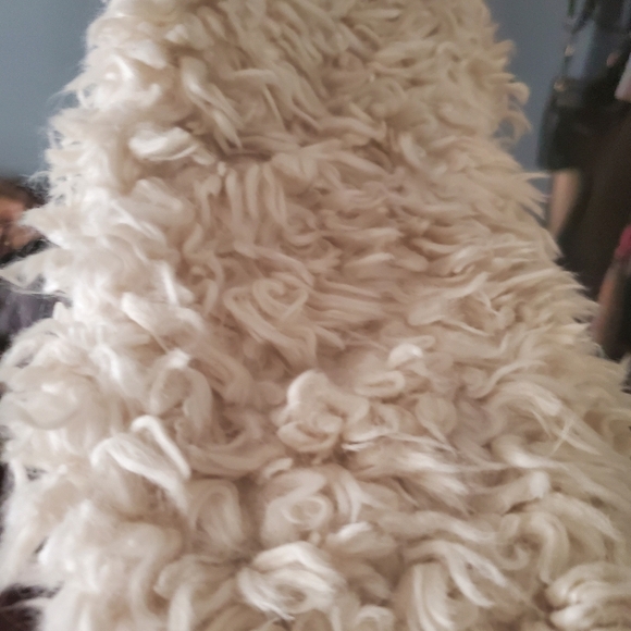 Kate Spade shag coat cream thigh length - Picture 4 of 8